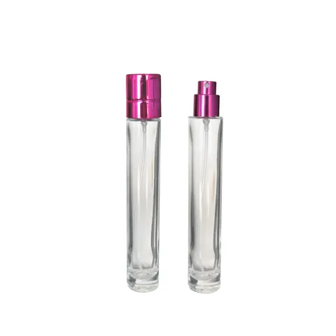 Set Envase Vidrio Transp Miu 35ML 13/415 Tapas Fuscia